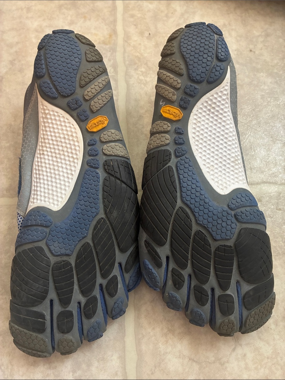 Vibram FiveFingers Gray, Blue & Yellow Toe Shoes - Picture 2 of 2